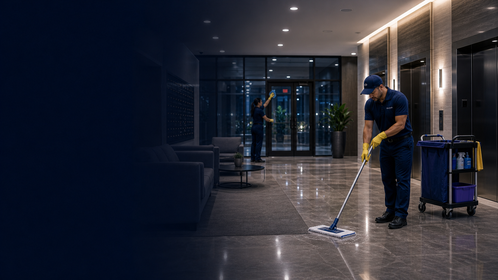 Residential complex common-area cleaning on Long Island